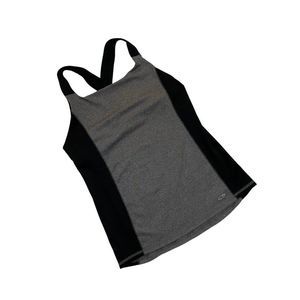 Champion Black & Gray Work Out Criss Cross Tank Top with Built in Bra